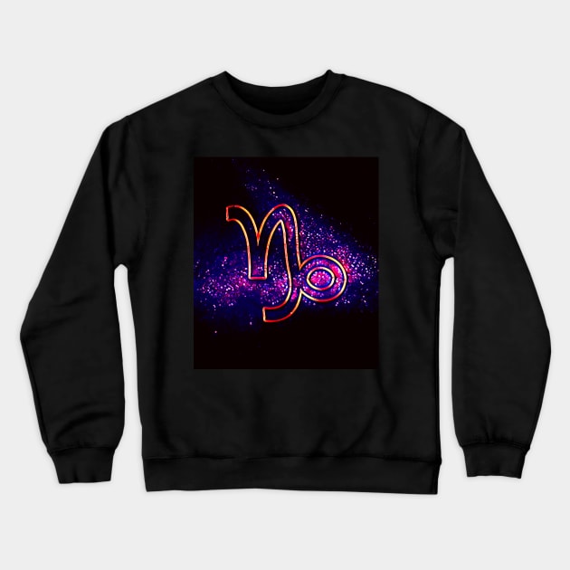 Capricorn (Retro Capricorn Zodiac) Crewneck Sweatshirt by Unique Designs